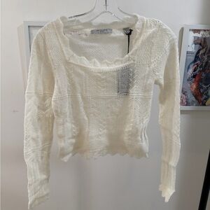 All Saints Women's Cream Knit Vanessa Jumper Sweater